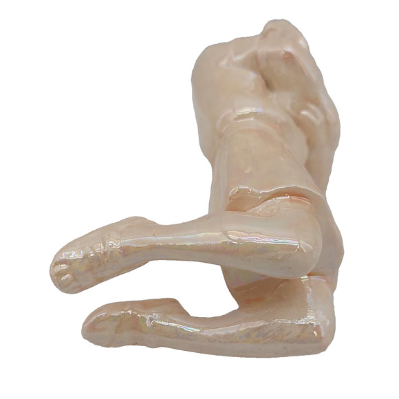 Shepherd Boy Holding Lamb Replacement Nativity Figure Iridescent Porcelain 3.75* - Picture 7 of 8